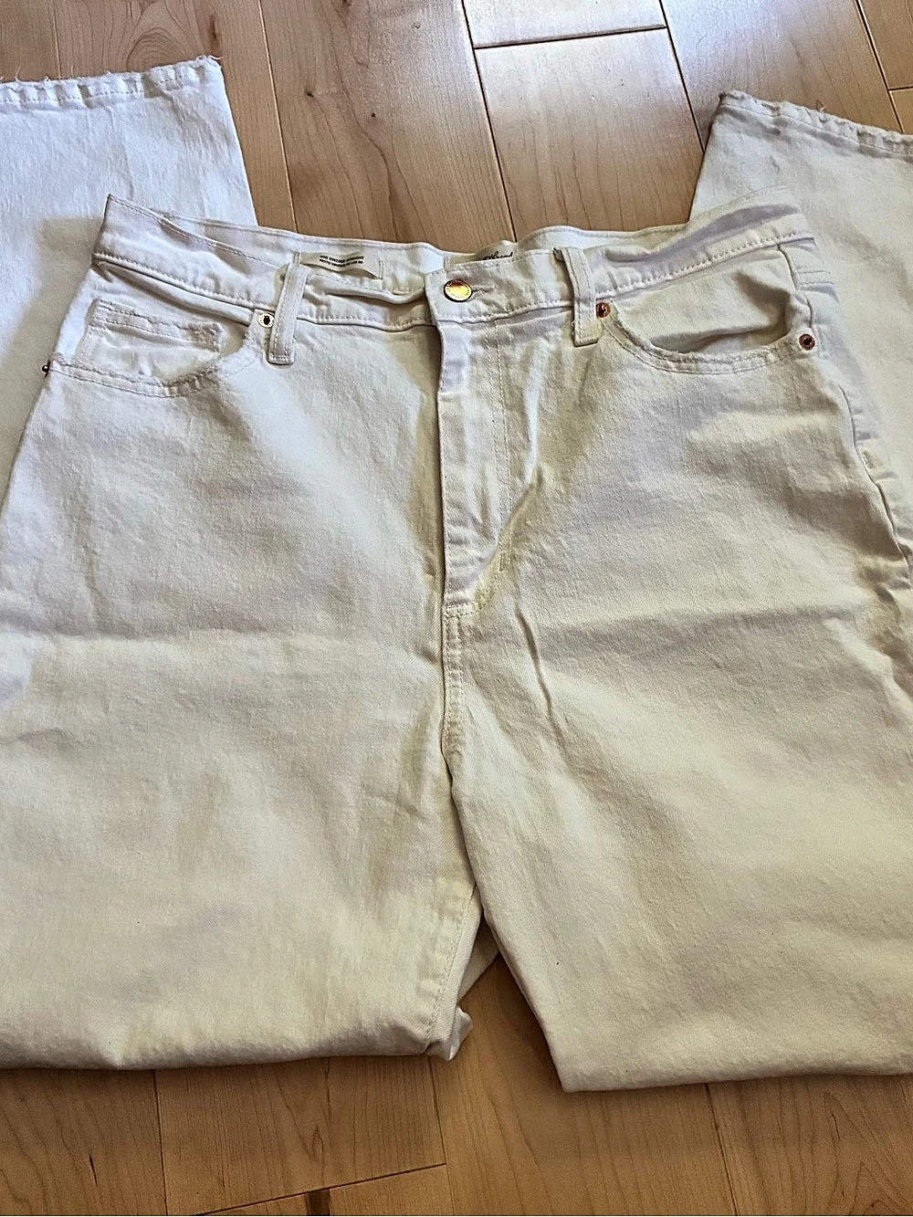 Universal Thread High-Rise Straight Jeans Cream Waist 14R
